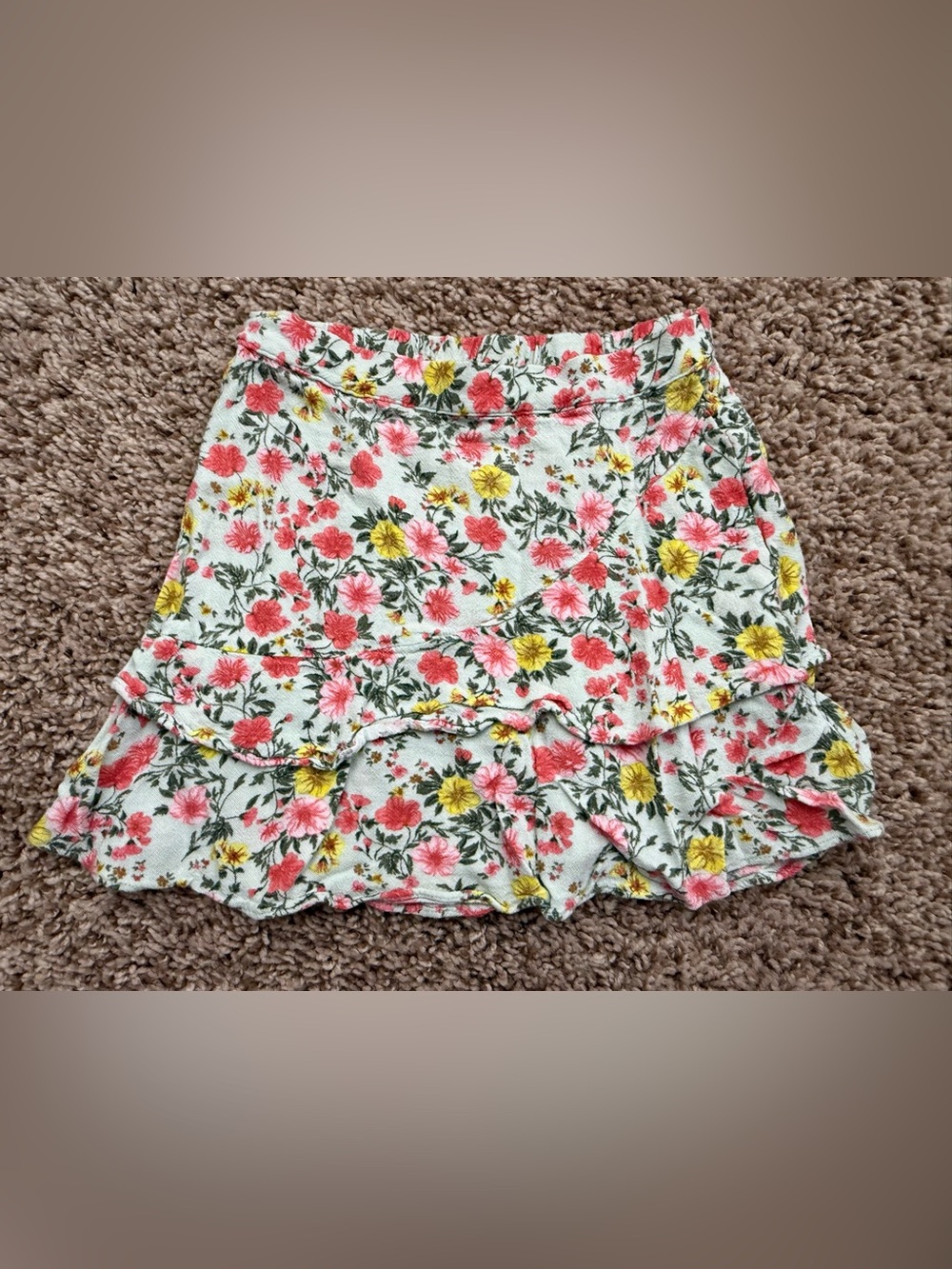 GB Girls Floral Ruffle Skirt Size 6